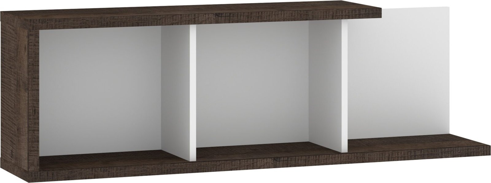 HYBRID 15 piece wall shelf for living room, Grange oak, whiteHYBRID
