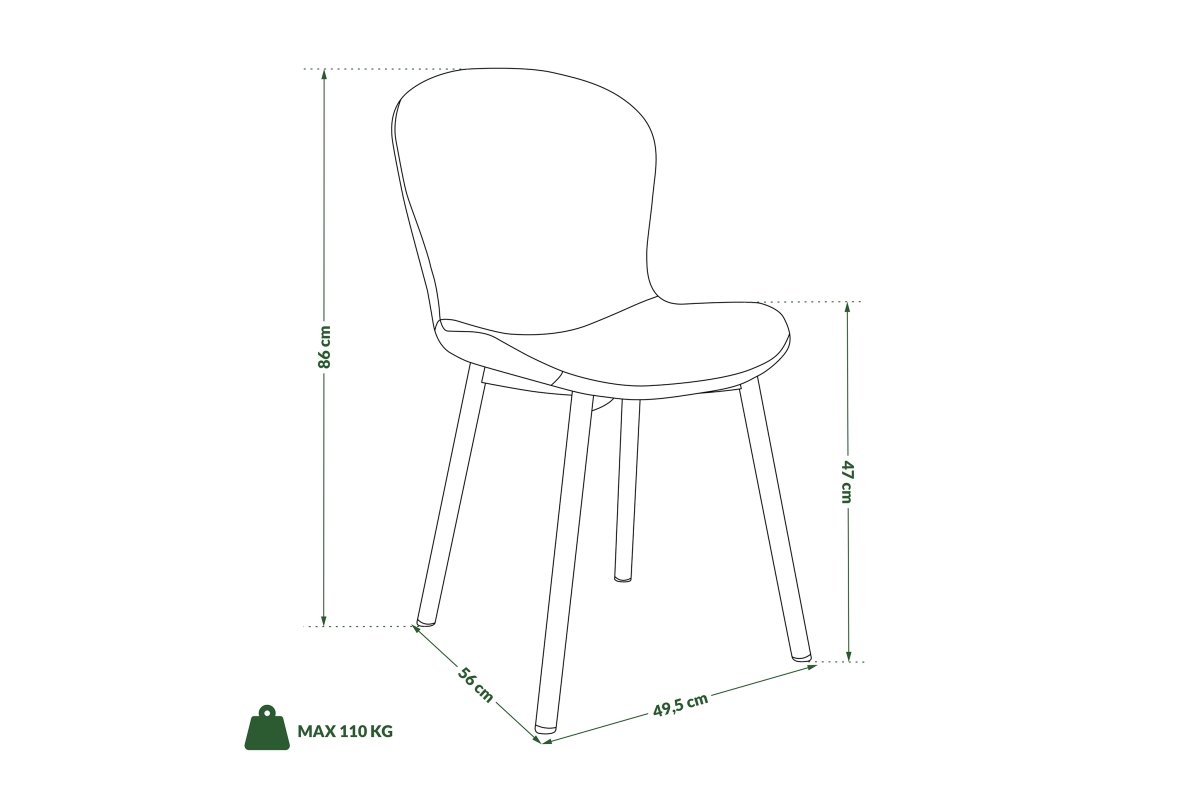 FIORA dark grey (Apia 458 fabric) / black frame - MODERN CHENILLE UPHOLSTERED LIVING ROOM CHAIR - Image 3