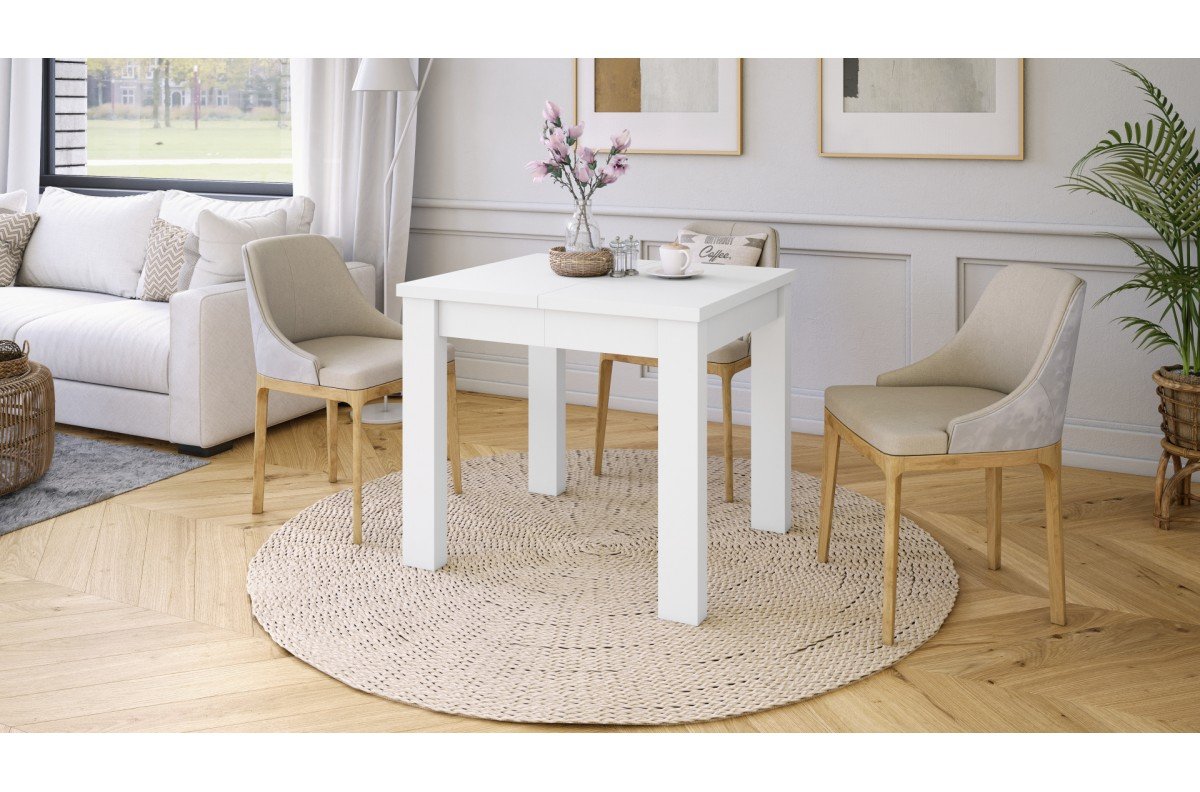 FONTE matte white - CLASSIC KITCHEN/LIVING ROOM TABLE, EXTENDABLE TO 130 or 155 cm! - Image 4