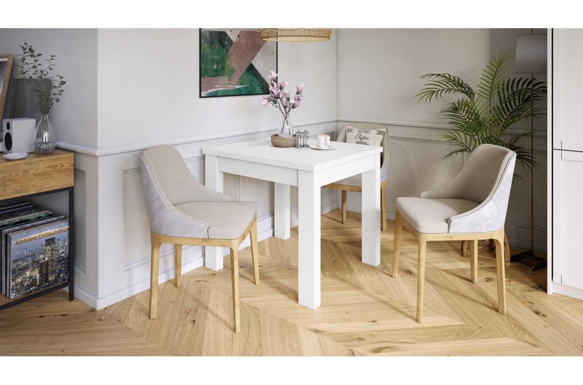 FONTE matte white - CLASSIC KITCHEN/LIVING ROOM TABLE, EXTENDABLE TO 130 or 155 cm! - Image 6