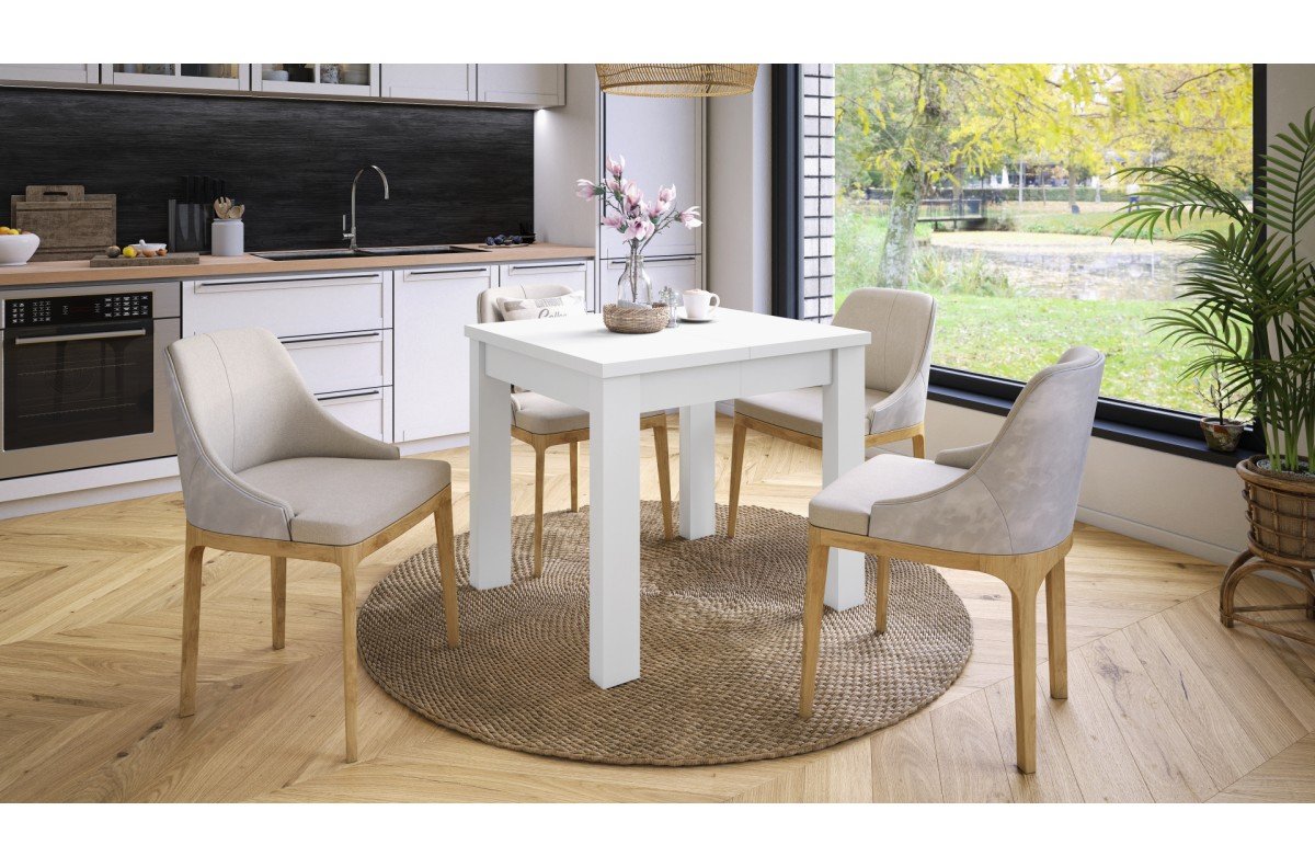 FONTE matte white - CLASSIC KITCHEN/LIVING ROOM TABLE, EXTENDABLE TO 130 or 155 cm! - Image 7