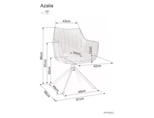 Azalia Velvet chair AZALIAVCJSZ