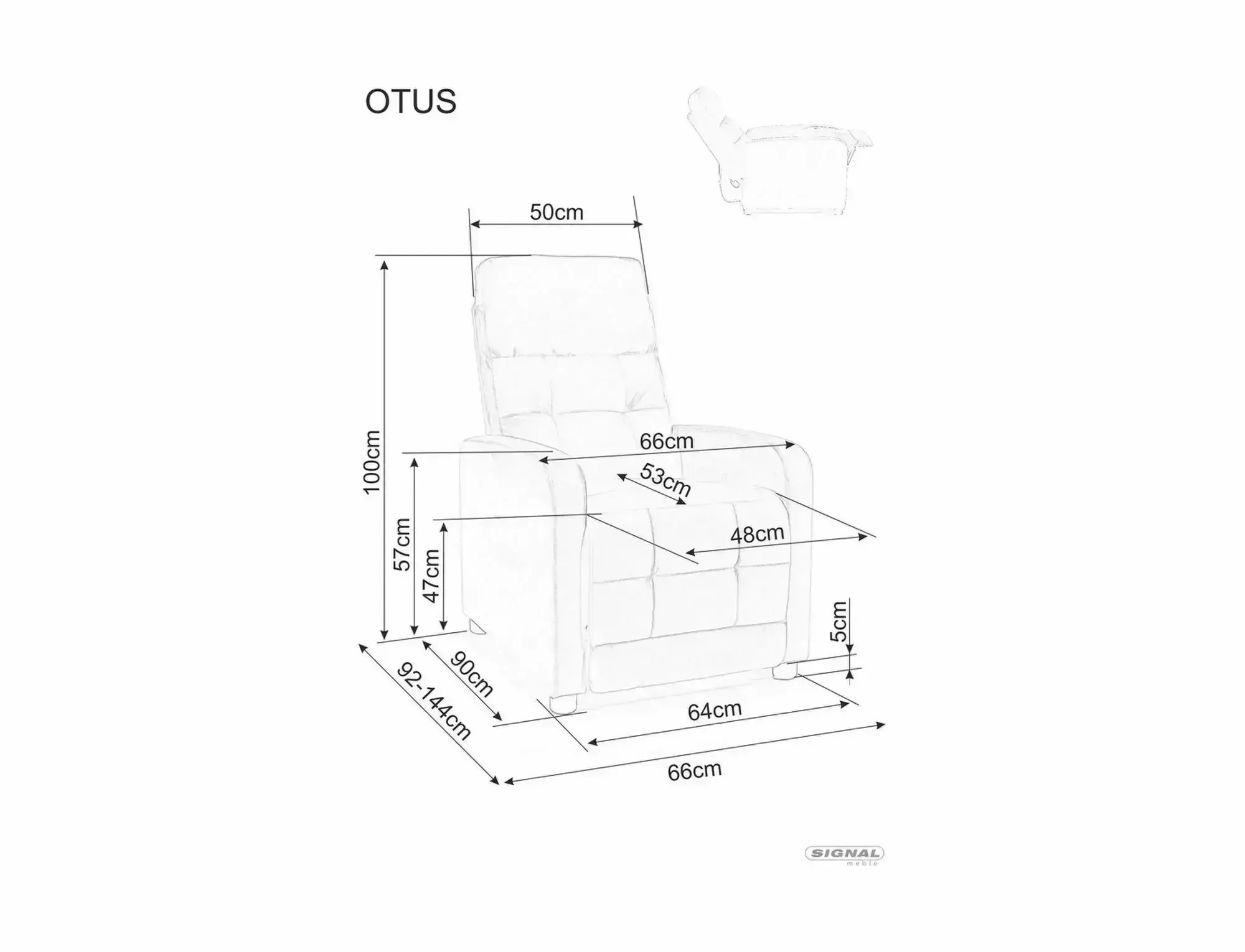 Otus II Velvet OTUSIIVCA reclining armchair - Image 3