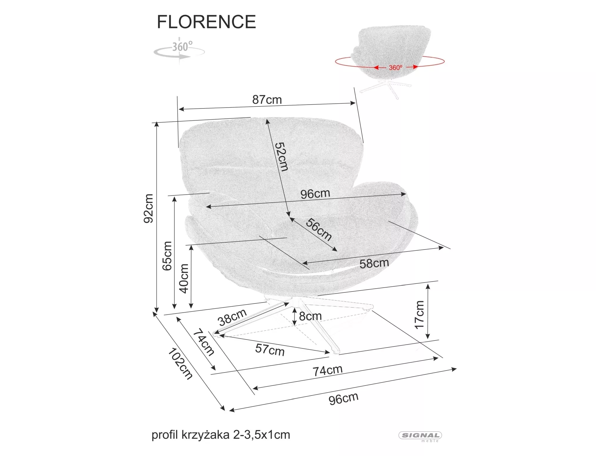 Florence Raven armchair FLORENCERASZ07 - Image 4