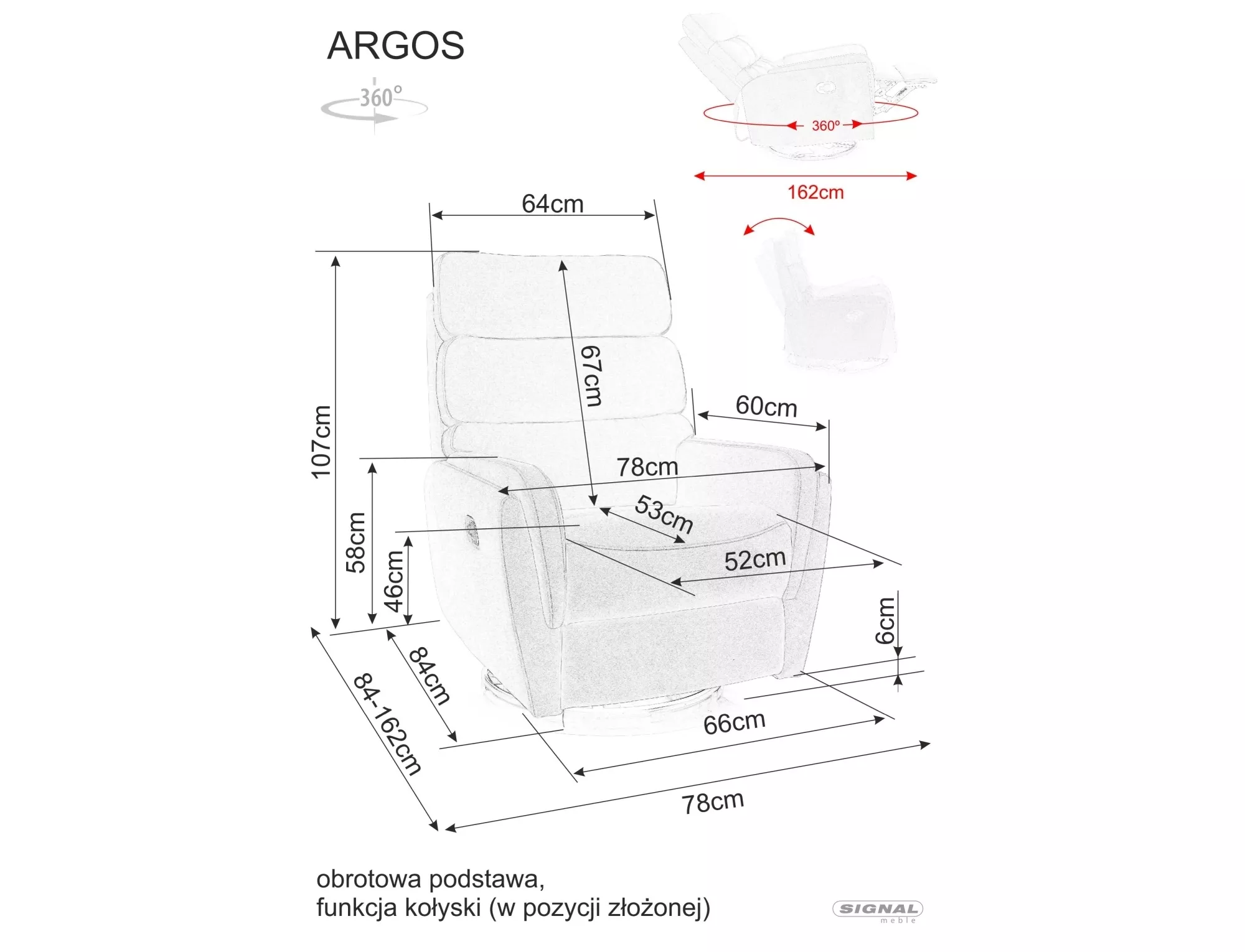 Argos velvet reclining armchair ARGOSVBE - Image 6