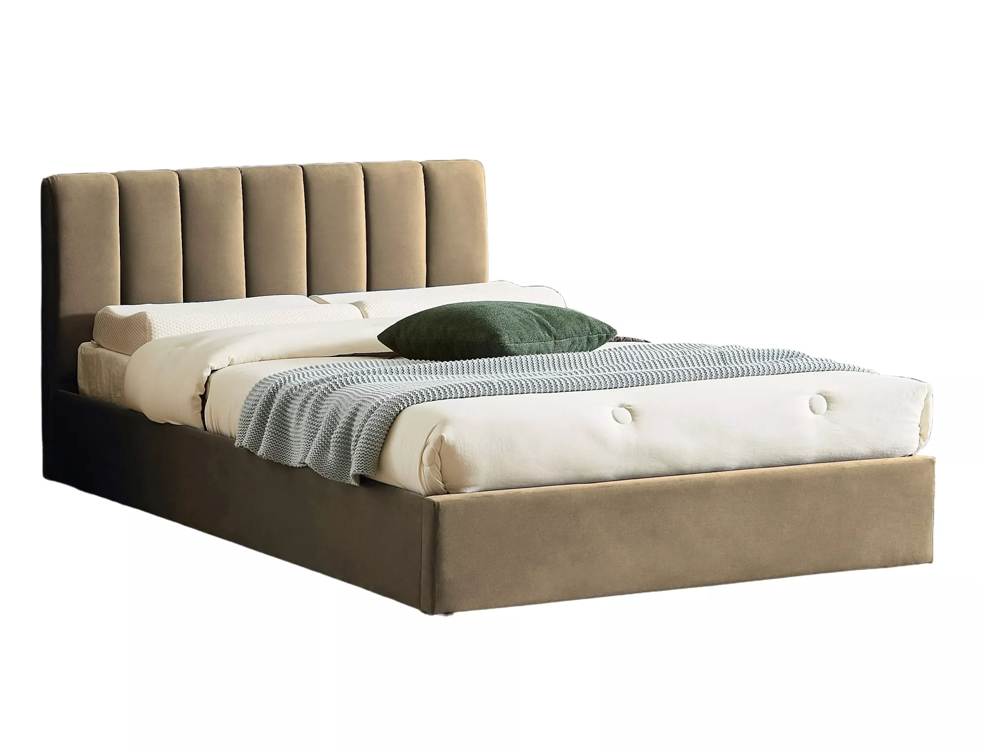 Montreal velvet bed MONTREALV120BE - Image 4