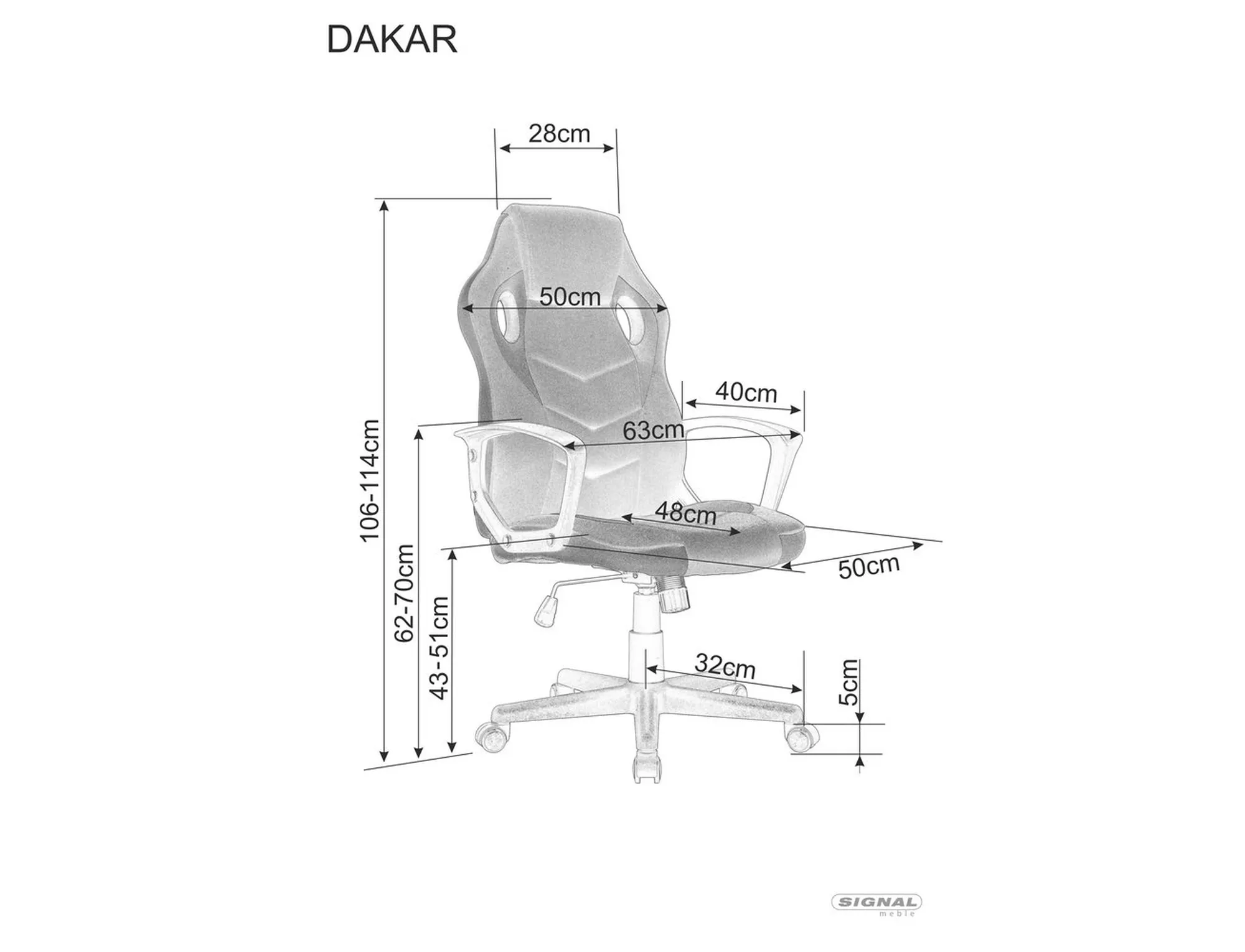Dakar OBRDAKARCCZ swivel chair - Image 3