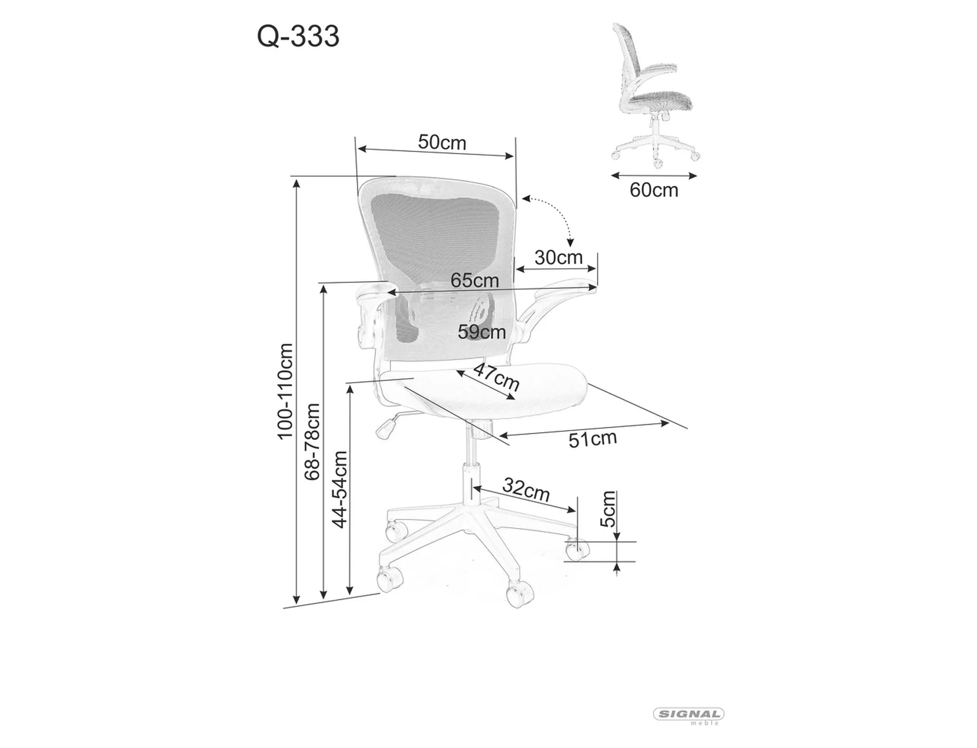 Q-333 OBRQ333C swivel chair - Image 8