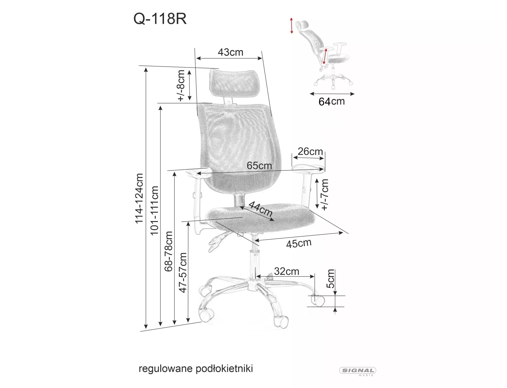 Q-118R OBRQ118RC swivel chair - Image 8
