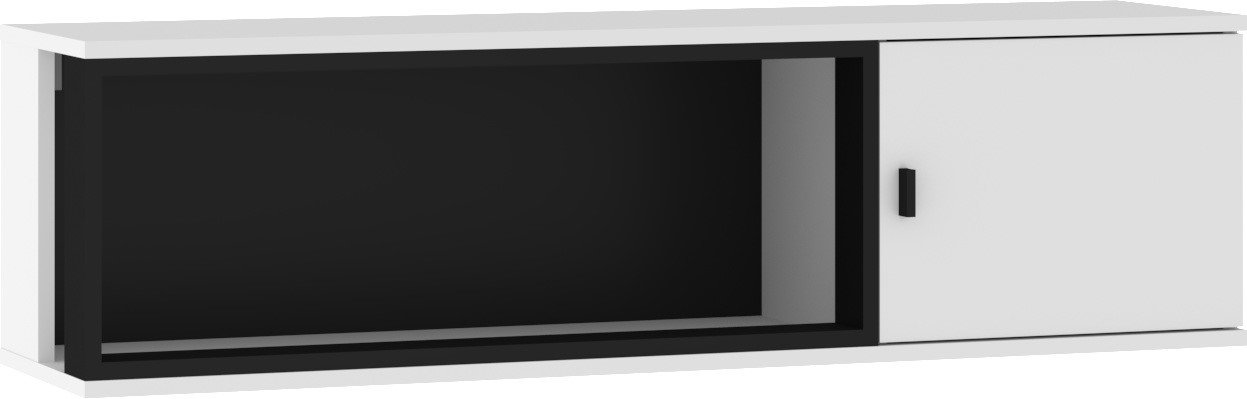 VEGAS 15 furniture, wall shelf, loft cabinet, white, black