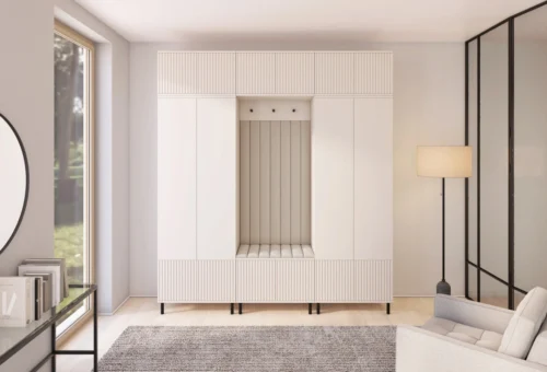 Romeo upholstered wardrobe without mirror and handles, version 3