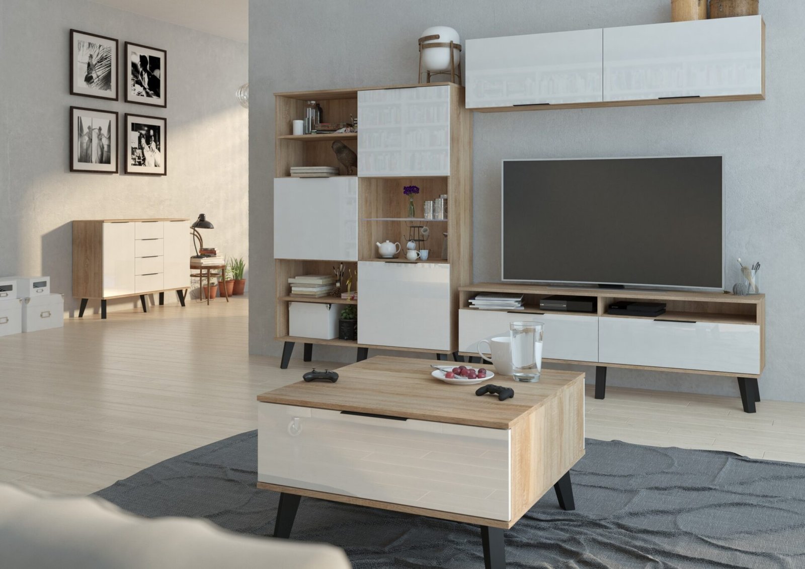 SVEN furniture set No. 1, wall-mounted living room cabinet - Image 6