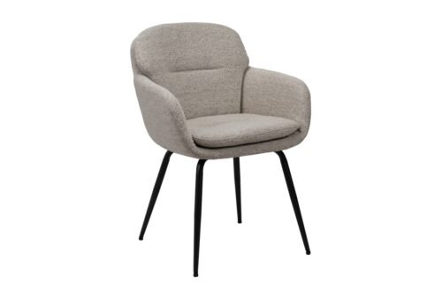 GEORGIA Beige Latte (Monza 60 fabric) – MODERN UPHOLSTERED CHAIR FOR LIVING ROOM, DINING ROOM, OFFICE, LIVING ROOM