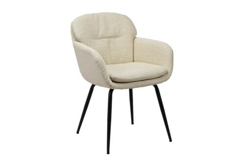 GEORGIA Cream (Monza 90 fabric) – MODERN CONDITION UPHOLSTERED CHAIR FOR LIVING ROOM, DINING ROOM, OFFICE, LIVING ROOM