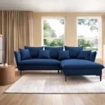 Folding corner sofa with glossy cushions Gr2