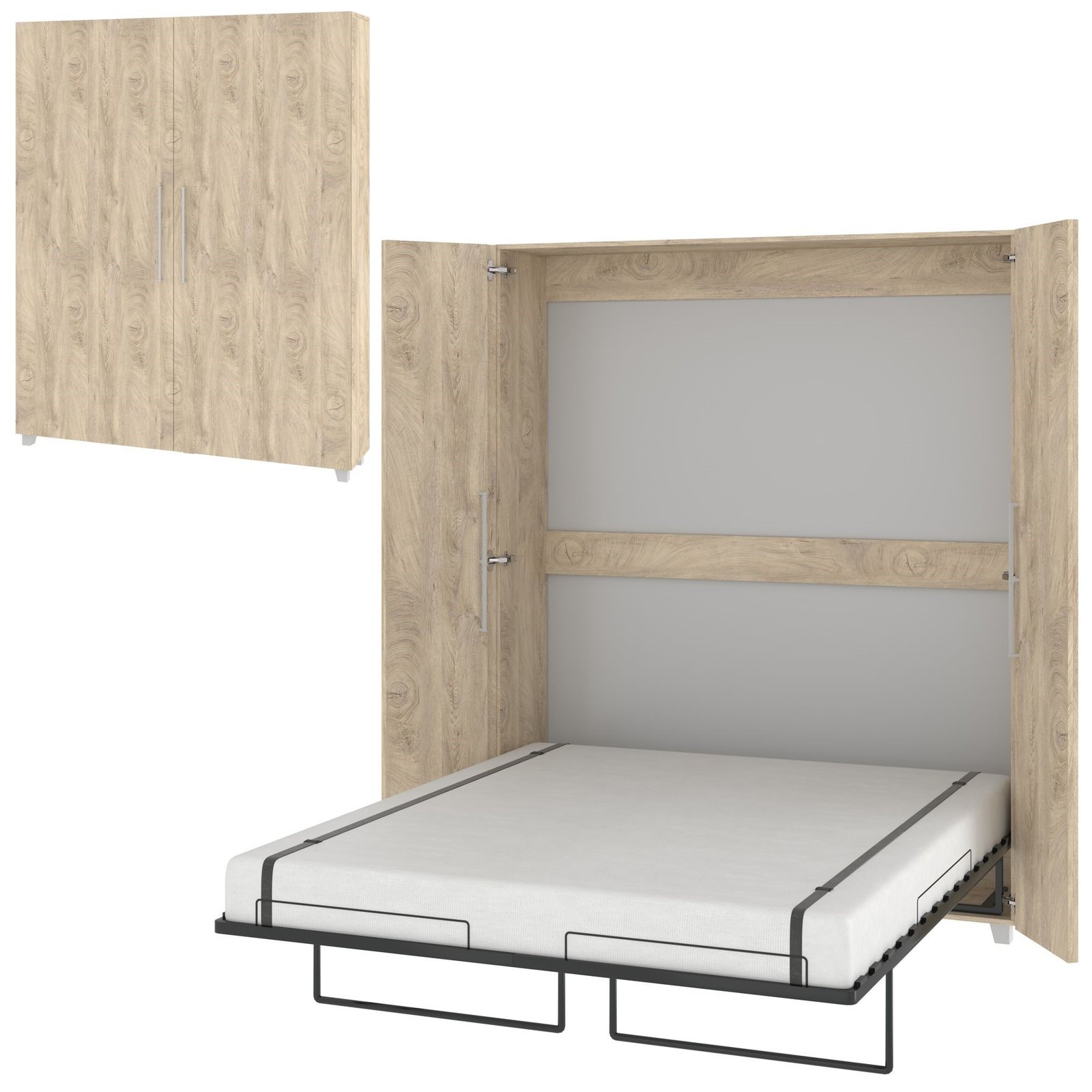 Vertical wall bed TEDDY 160, oak imitation