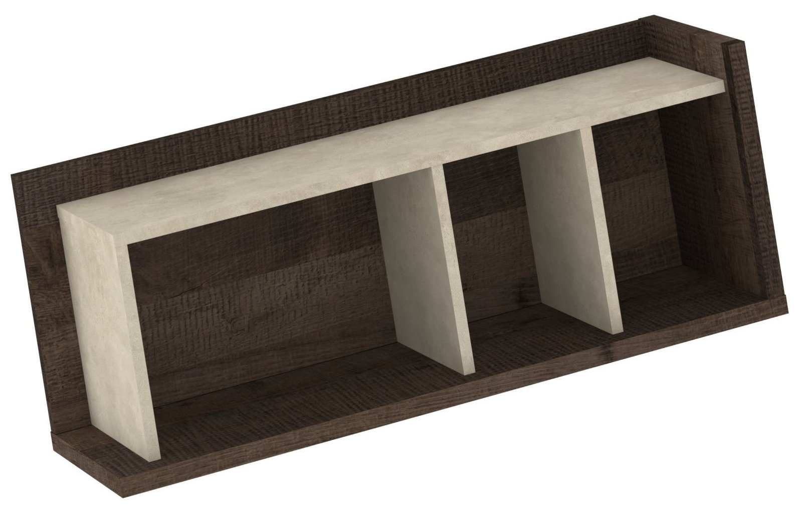 BOX 04 furniture wall bookshelf, oak, granido, pomegranate, almond colors - Image 3