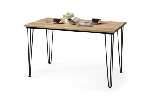 HAIRPIN S-120 Gold Craft Oak – HAIRPIN TABLES FOR KITCHEN, DINING ROOM, LIVING ROOM