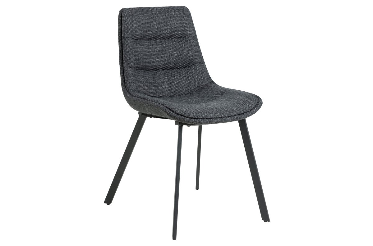IDA Anthracite (Basel 19 fabric) - MODERN UPHOLSTERED CHAIR FOR LIVING ROOM/DINING ROOM, LIVING ROOM