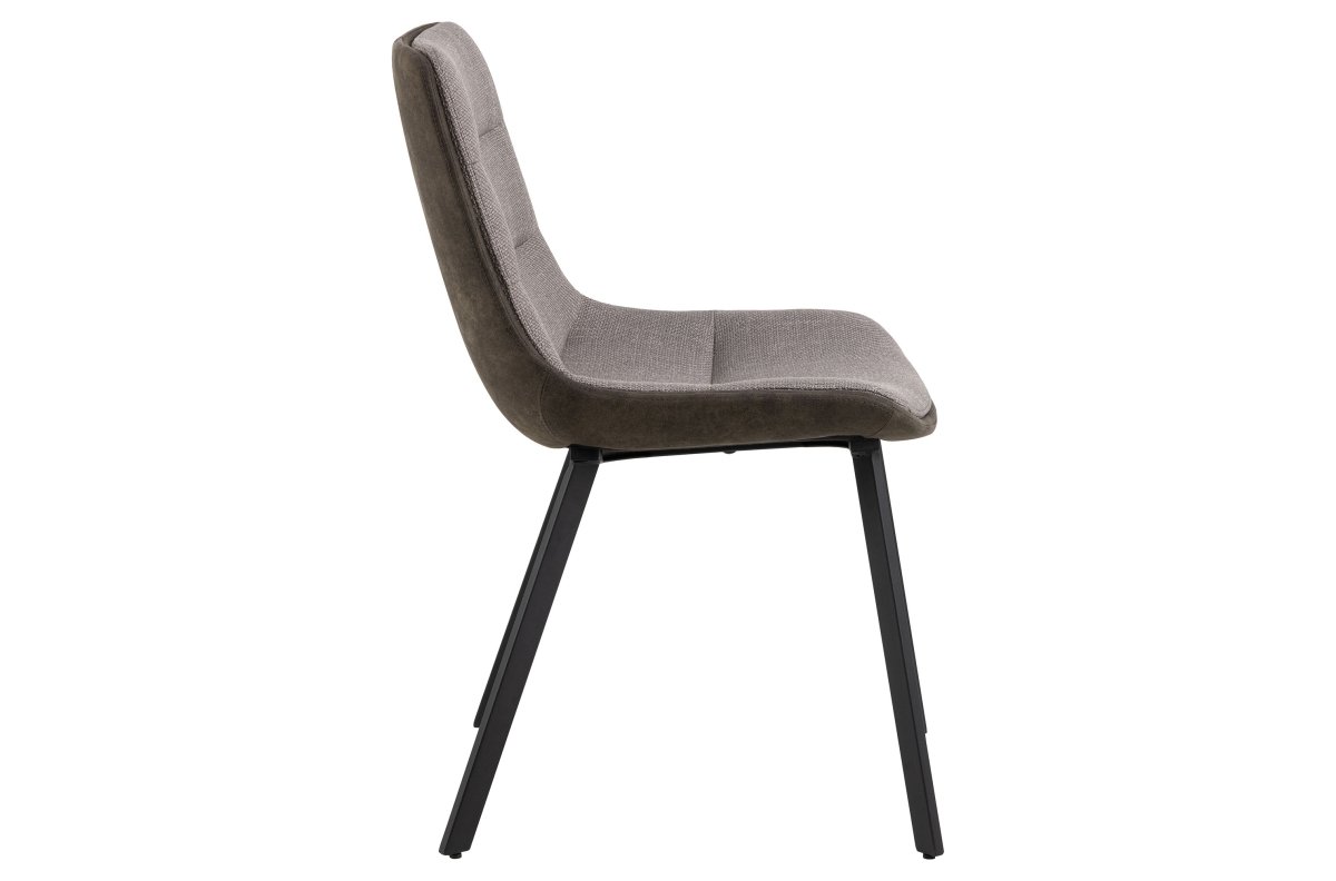 IDA light grey taupe grey/anthracite brown (fabric "Basel 34"/"Preston 96") - MODERN UPHOLSTERED CHAIR FOR LIVING ROOM/DINING ROOM - Image 5