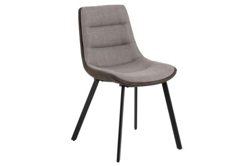 IDA light grey taupe grey/anthracite brown (fabric “Basel 34″/”Preston 96”) – MODERN UPHOLSTERED CHAIR FOR LIVING ROOM/DINING ROOM