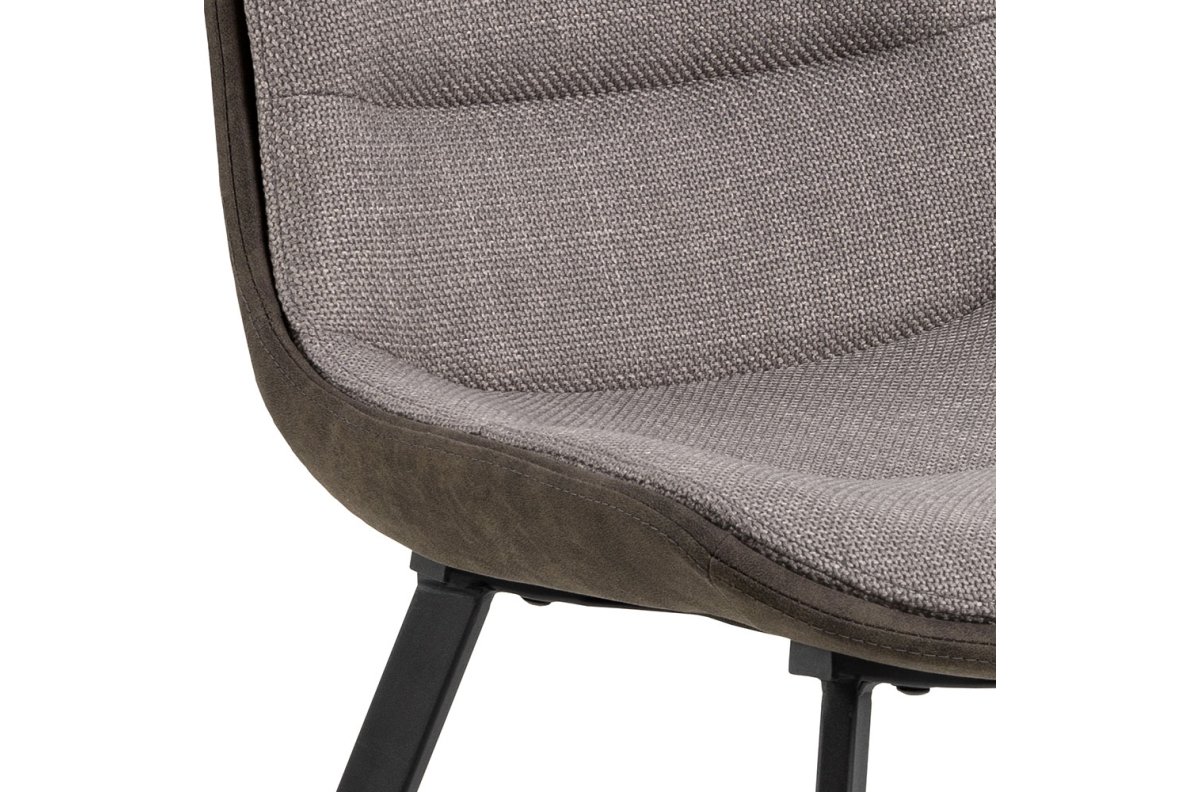 IDA light grey taupe grey/anthracite brown (fabric "Basel 34"/"Preston 96") - MODERN UPHOLSTERED CHAIR FOR LIVING ROOM/DINING ROOM - Image 7