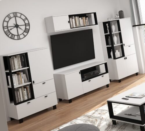 VEGAS furniture #2 living room wall cabinet bookshelf TV cabinet hanging shelf white