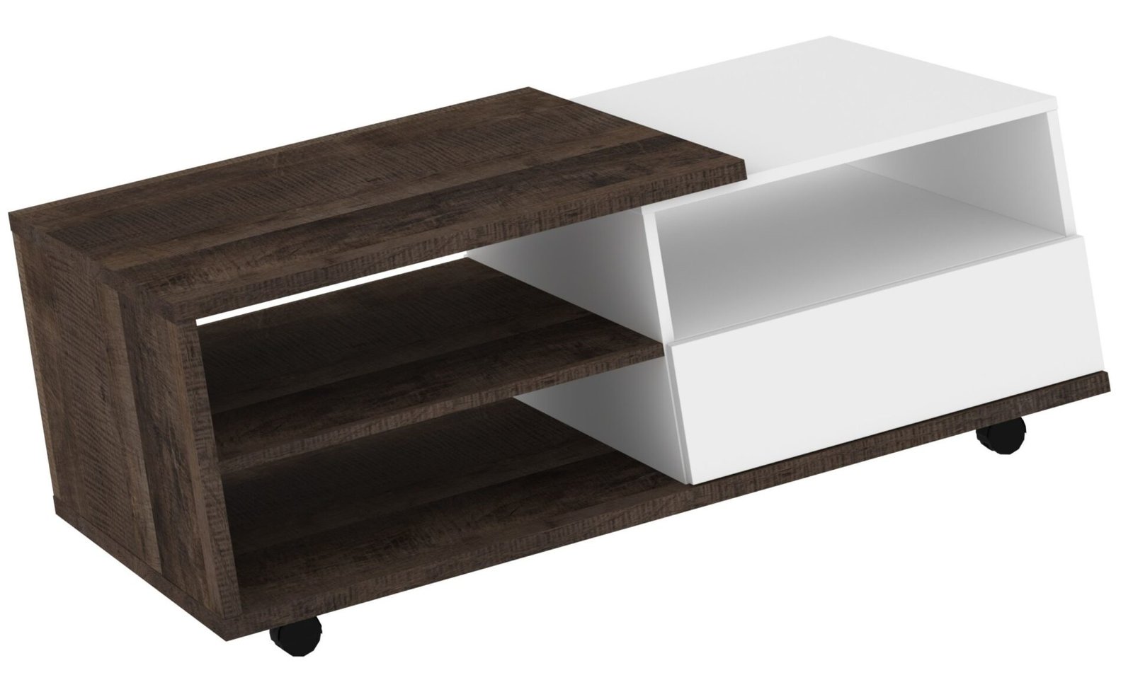 HYBRID 12-drawer coffee table, Grange oak, white glossHYBRID - Image 4