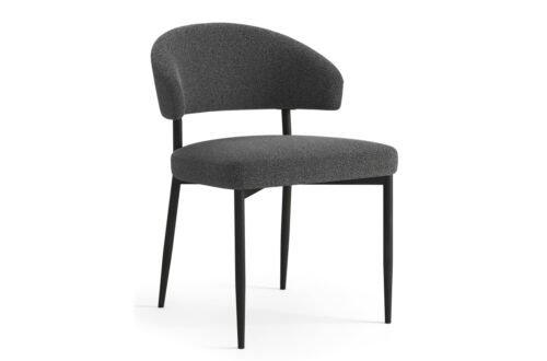 IRIS Anthracite [Dark Grey] (Monza 130 fabric) – MODERN CONDITION UPHOLSTERED CHAIR FOR LIVING ROOM, LIVING ROOM, DINING ROOM