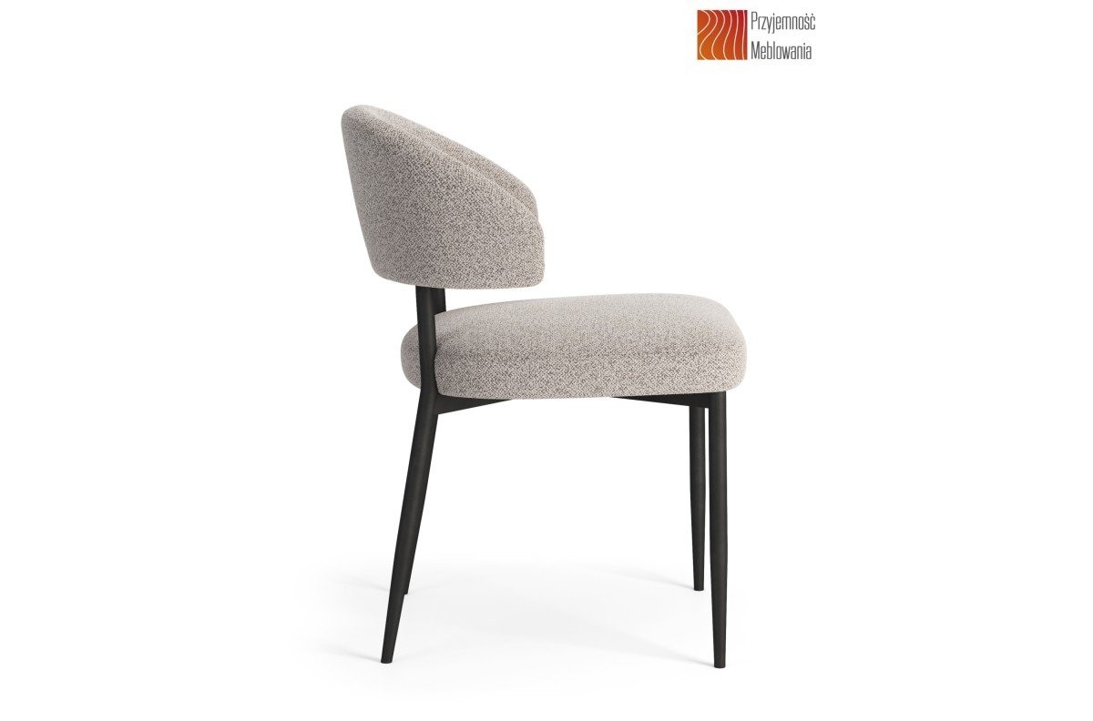 IRIS Beige Latte (Monza 60 fabric) - MODERN UPHOLSTERED CHAIR FOR LIVING ROOM, DINING ROOM, OFFICE, LIVING ROOM - Image 5