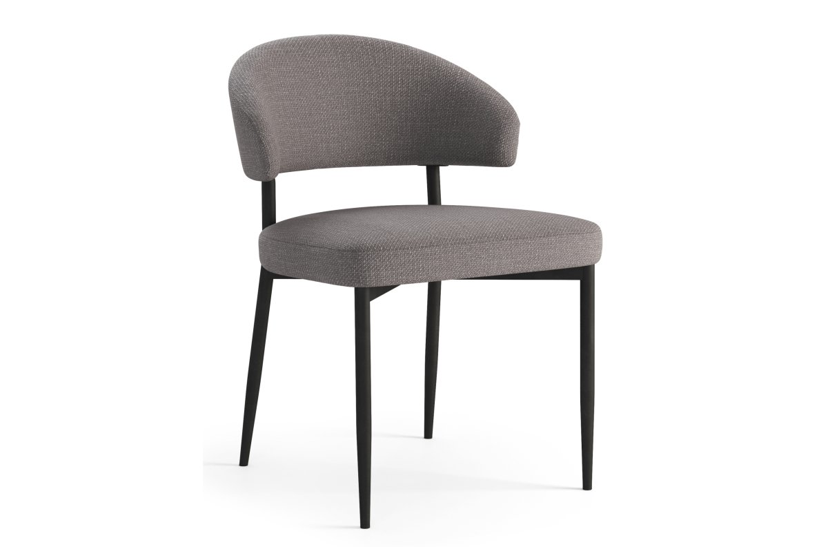 IRIS light gray taupe gray (Basel 34 fabric) - MODERN UPHOLSTERED CHAIR FOR LIVING ROOM/DINING ROOM