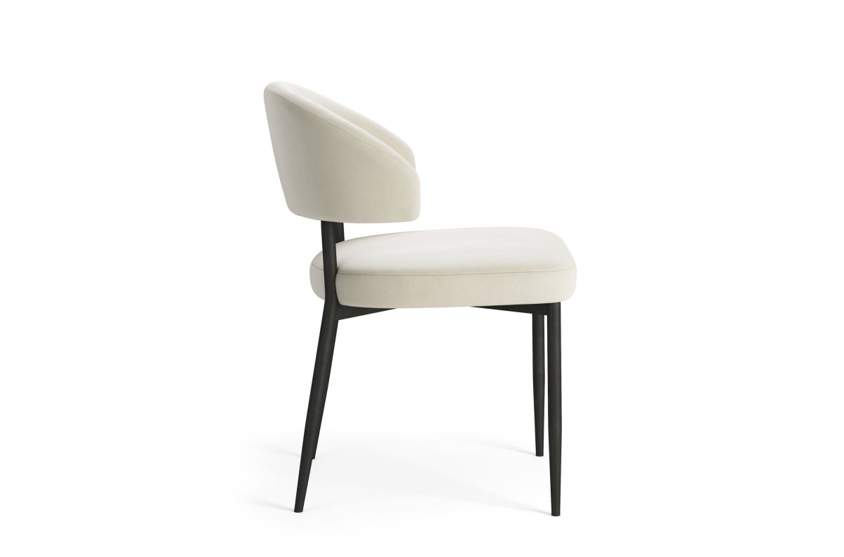 IRIS beige (Victoria A80 fabric) - MODERN UPHOLSTERED CHAIR FOR LIVING ROOM / DINING ROOM, PALM SHAPE - Image 5