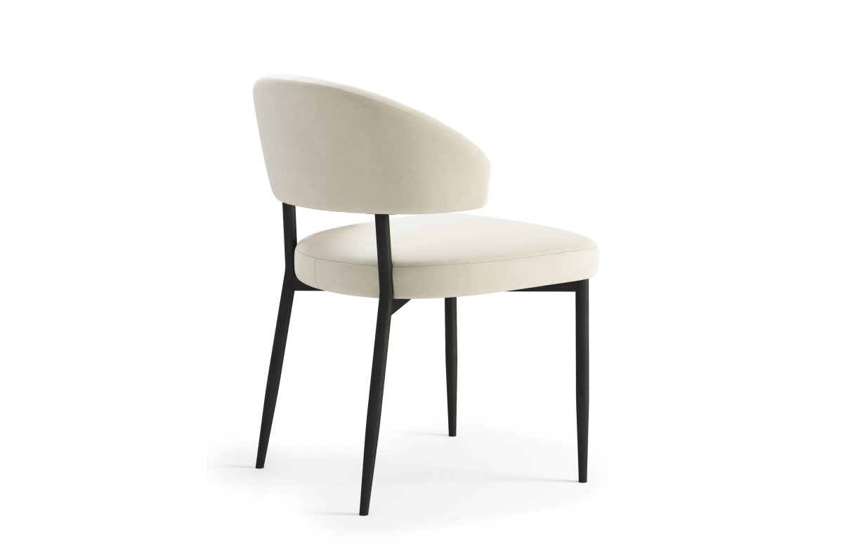 IRIS beige (Victoria A80 fabric) - MODERN UPHOLSTERED CHAIR FOR LIVING ROOM / DINING ROOM, PALM SHAPE - Image 6