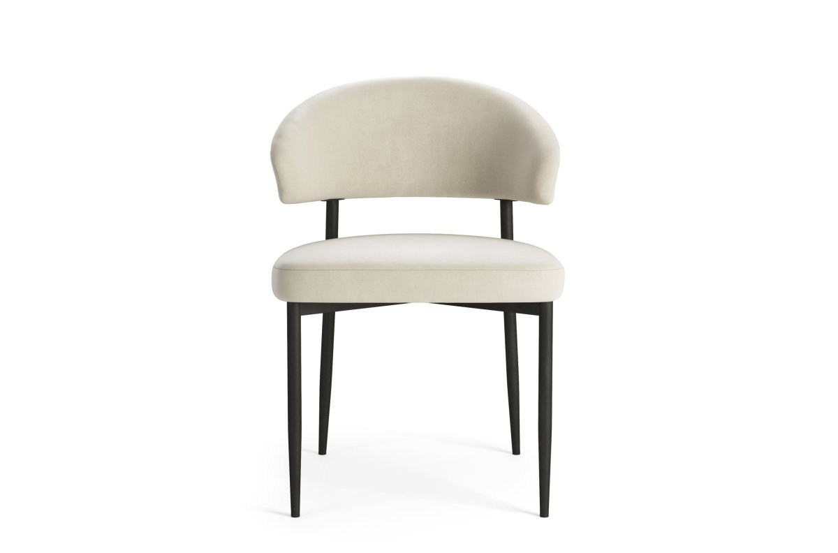 IRIS beige (Victoria A80 fabric) - MODERN UPHOLSTERED CHAIR FOR LIVING ROOM / DINING ROOM, PALM SHAPE - Image 7