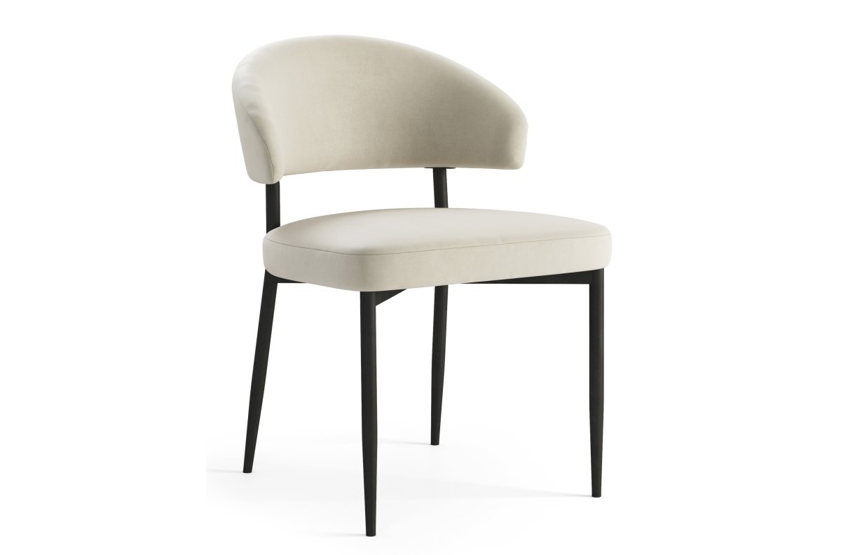 IRIS beige (Victoria A80 fabric) - MODERN UPHOLSTERED CHAIR FOR LIVING ROOM / DINING ROOM, PALM SHAPE