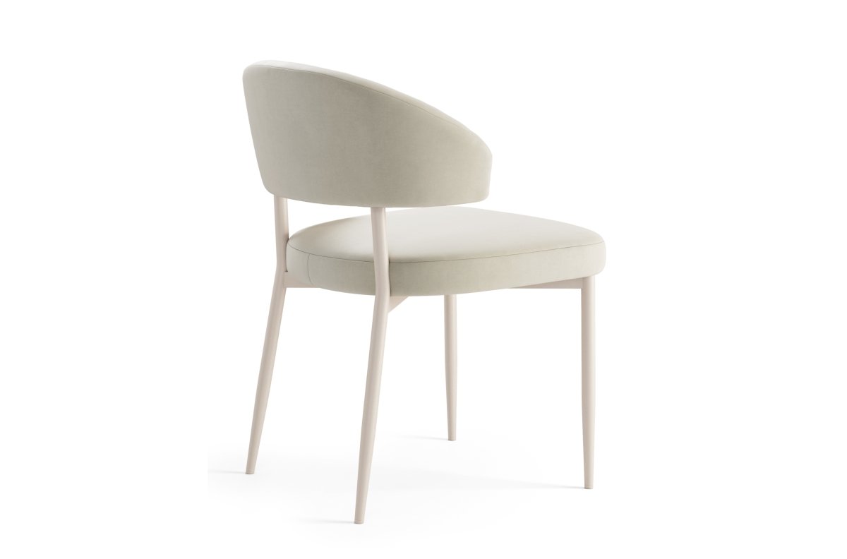 IRIS beige (Victoria A80 fabric) / beige frame - MODERN BOHO STYLE UPHOLSTERED LIVING ROOM / DINING ROOM CHAIR - Image 6