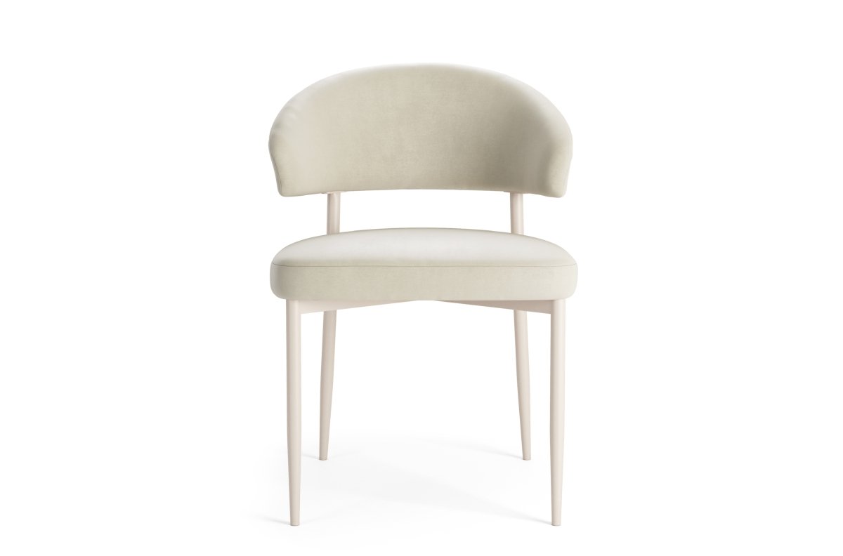 IRIS beige (Victoria A80 fabric) / beige frame - MODERN BOHO STYLE UPHOLSTERED LIVING ROOM / DINING ROOM CHAIR - Image 7