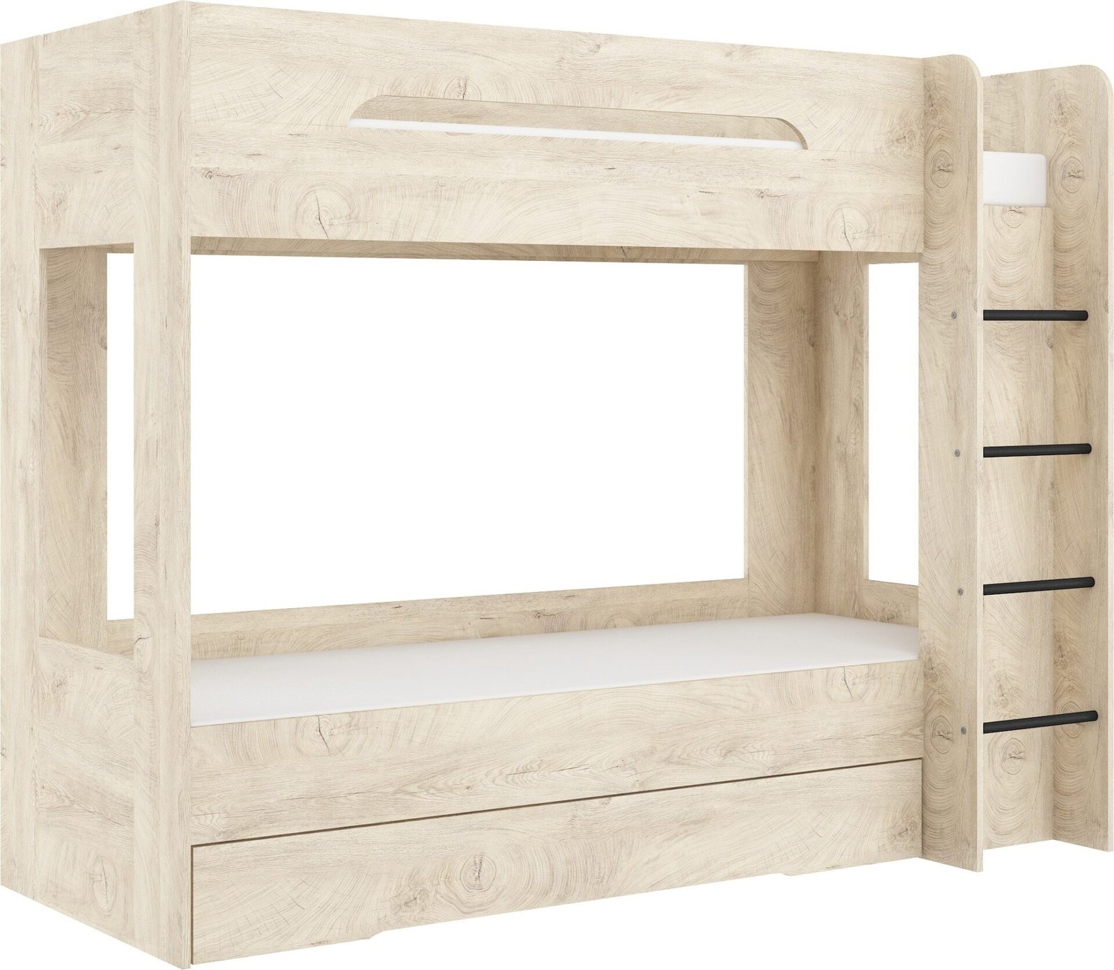 Bunk bed for children or youth, 80x200, oak imitation wood, BLIN
