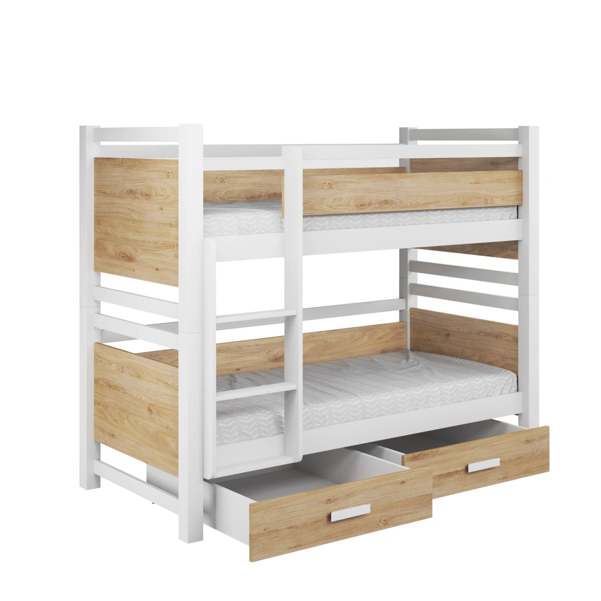 Bunk bed with drawers and JANIS for 2 persons 90x190 cm - Image 2