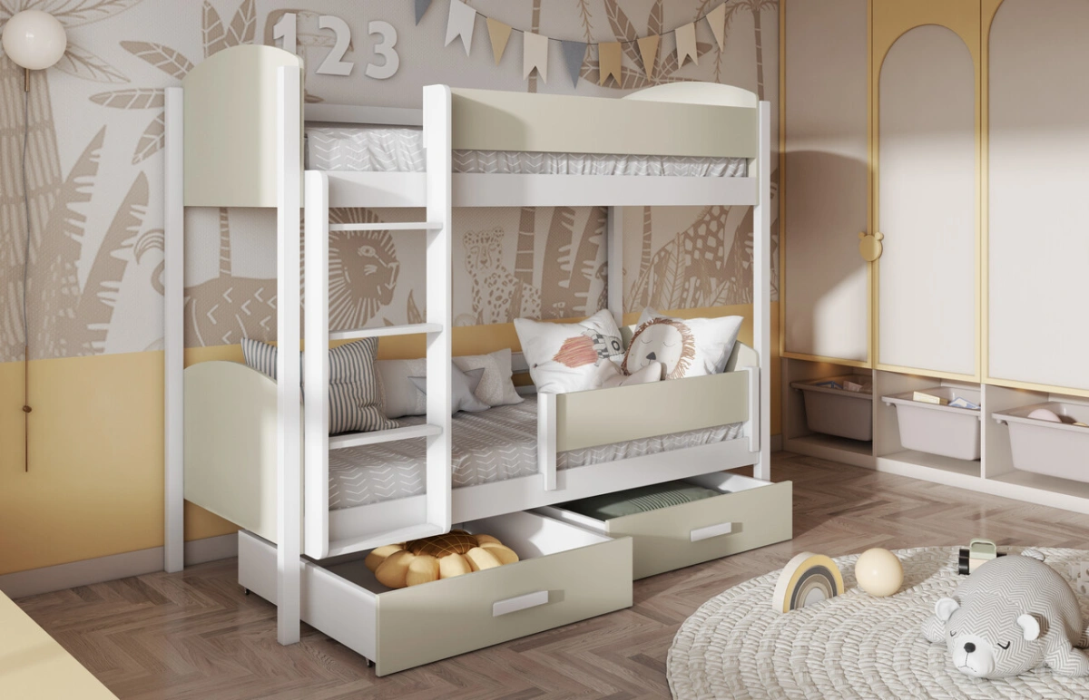 JORDAN bunk bed with drawers 90x200 cm - Image 4