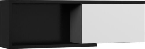 HYBRID 24 furniture shelf hanging cabinet for living room, black and white, glossyHYBRID