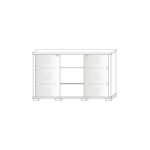 Double high chest of drawers + 2-door bar KACPER 180 cm
