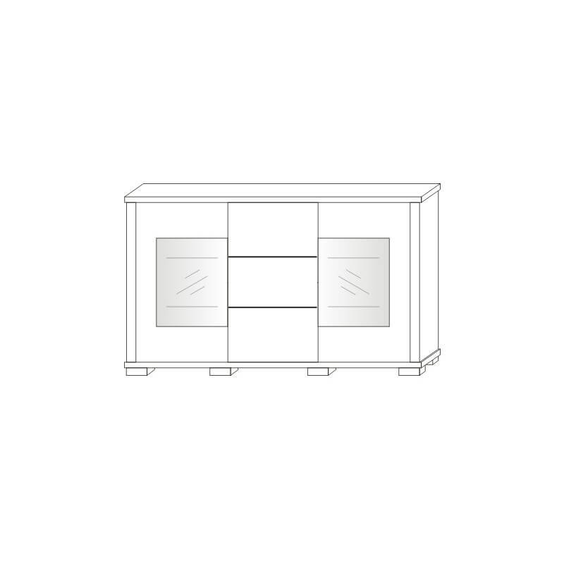 high chest of drawers 3S 2DPE + SZ KACPER
