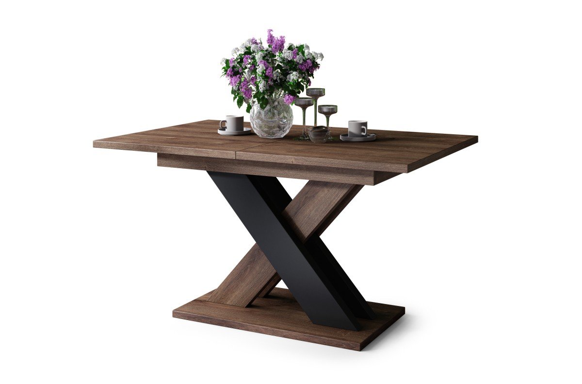 KARO Brown oak/Matte black - MODERN TABLE, UP TO 180 CM LENGTH! - Image 7
