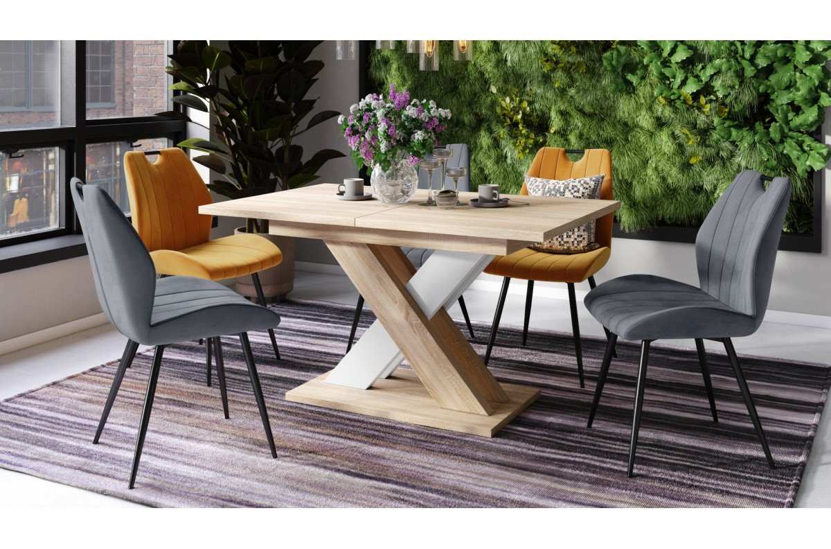 KARO Sonoma oak/matte white - MODERN TABLE, UP TO 180 CM LENGTH! - Image 3