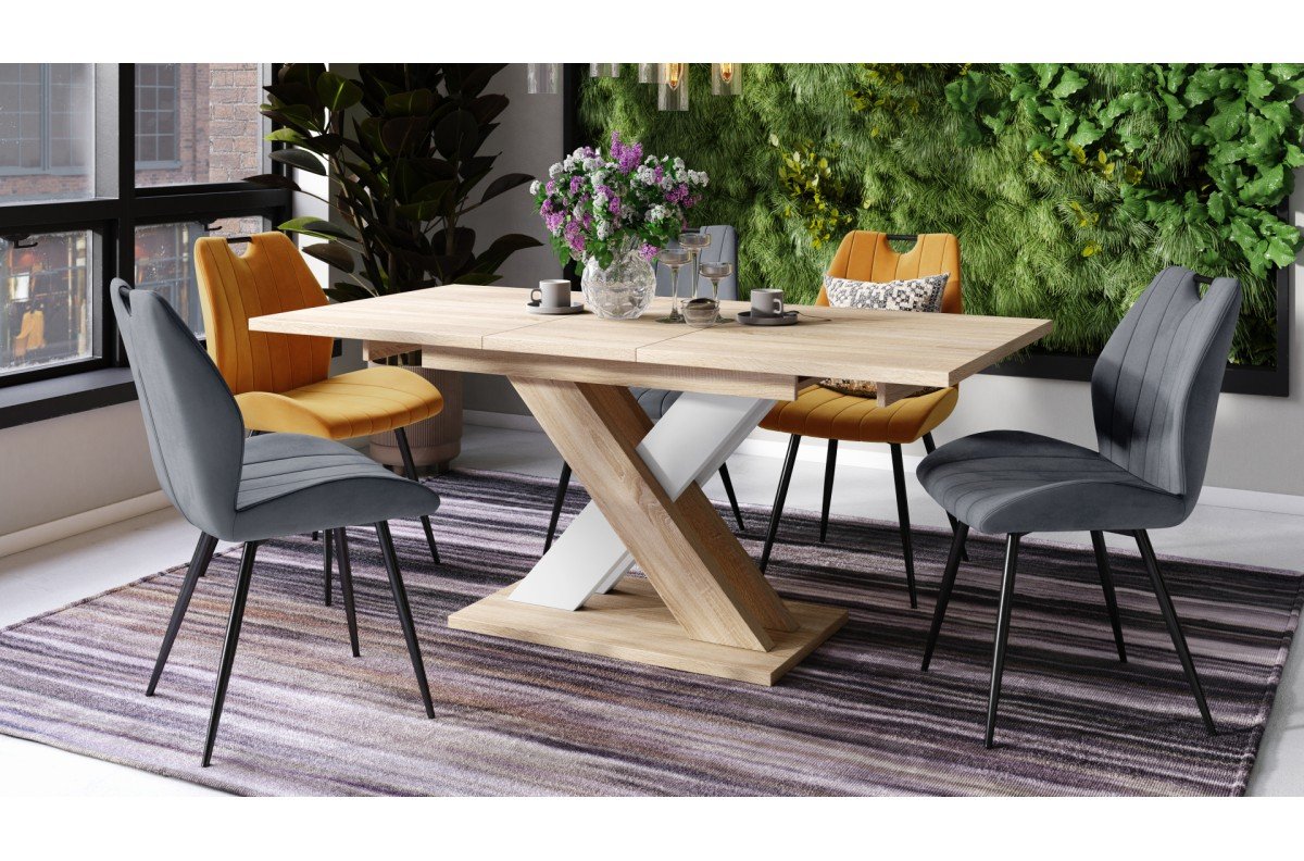 KARO Sonoma oak/matte white - MODERN TABLE, UP TO 180 CM LENGTH! - Image 5