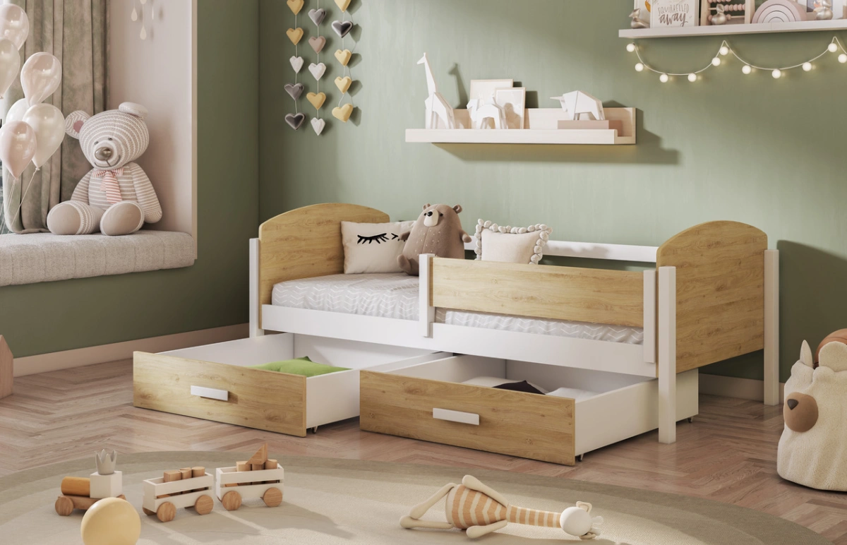 Children's bed with drawers KELLY 90x200 cm