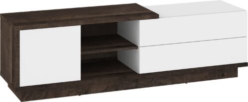 HYBRID 21 furniture chest of drawers, table, TV cabinet with drawers, oak color, whiteHYBRID