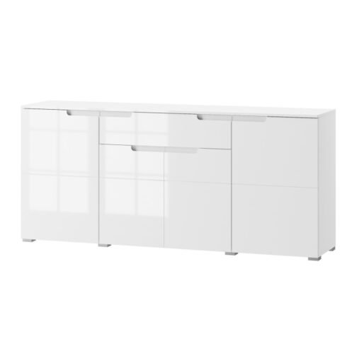 Selene chest of drawers, glossy white, type 36, Szynaka Meble