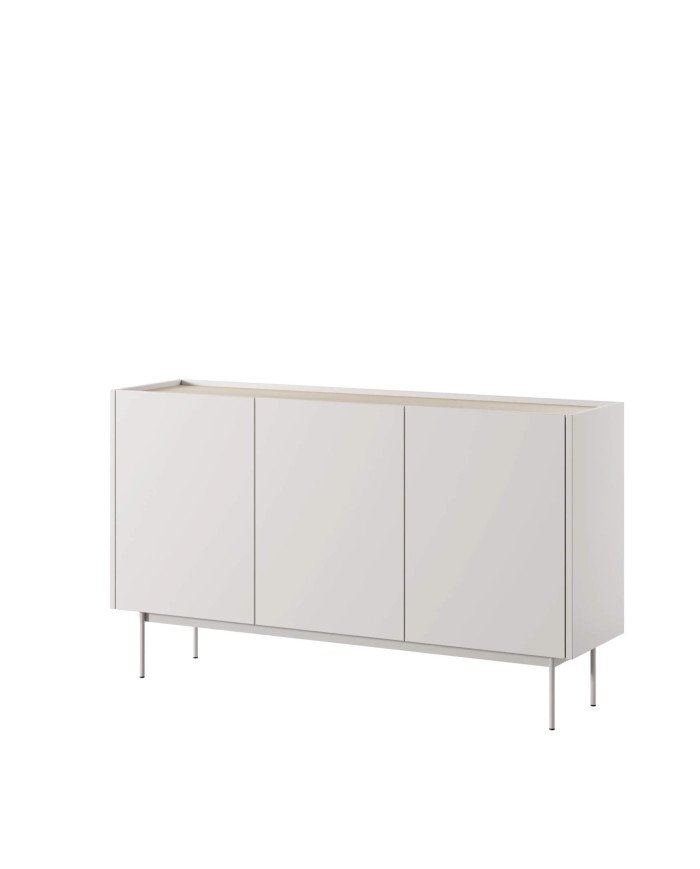 COLOR K144 Chest of drawers, with doors, cashmere/linea oak